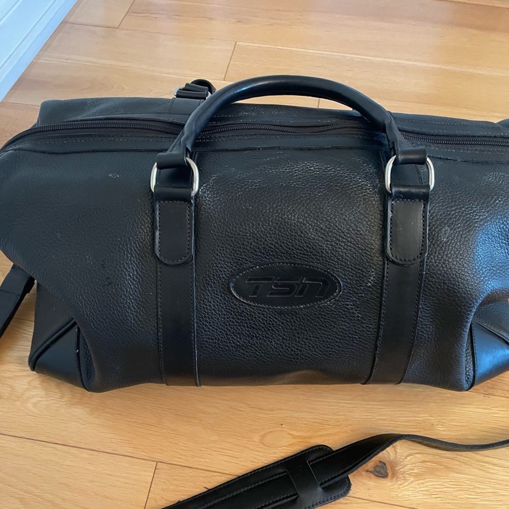 Roots Leather duffel